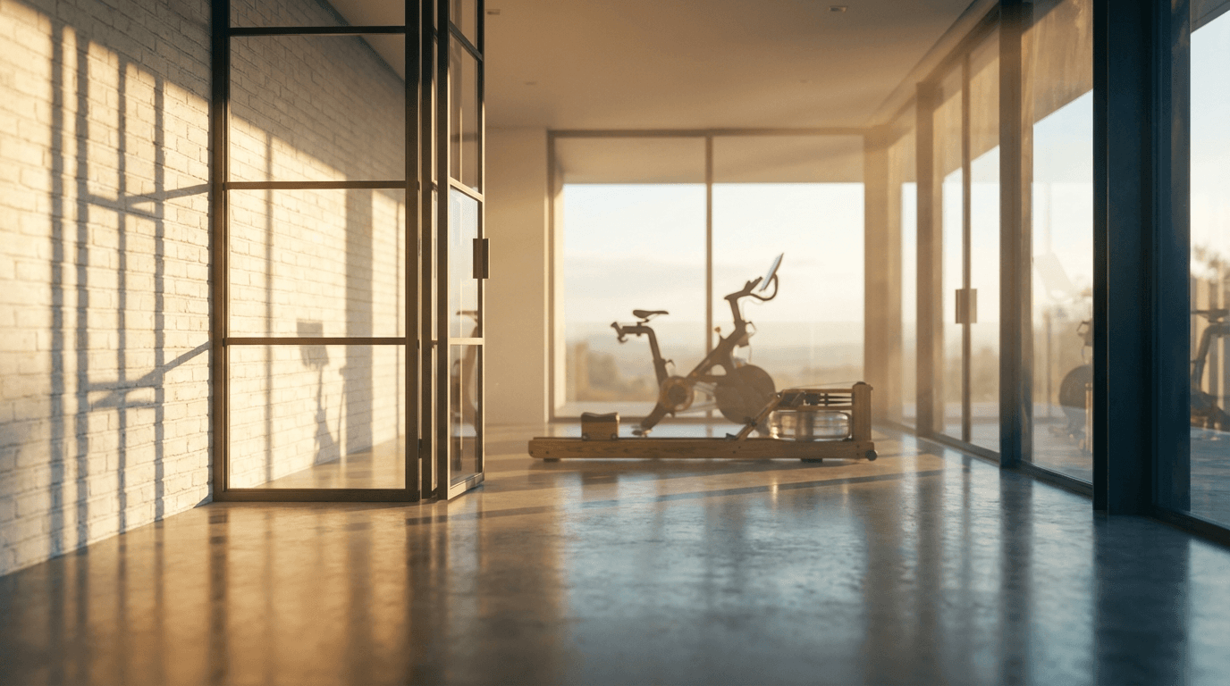 Quality balance trainer in use during home workout