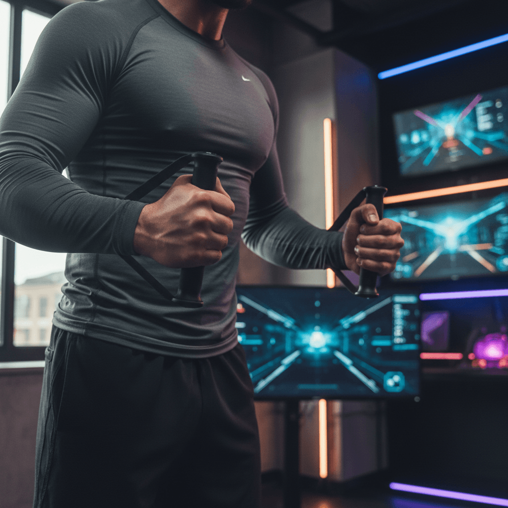 Person demonstrating proper balance trainer exercise form